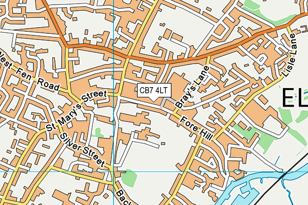CB7 4LT map - OS VectorMap District (Ordnance Survey)