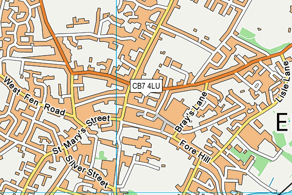 CB7 4LU map - OS VectorMap District (Ordnance Survey)
