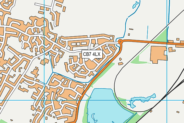 CB7 4LX map - OS VectorMap District (Ordnance Survey)