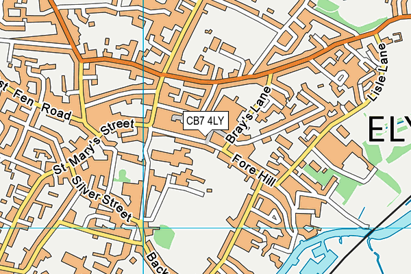 CB7 4LY map - OS VectorMap District (Ordnance Survey)