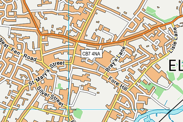 CB7 4NA map - OS VectorMap District (Ordnance Survey)