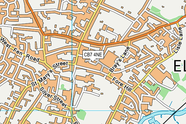 CB7 4NE map - OS VectorMap District (Ordnance Survey)