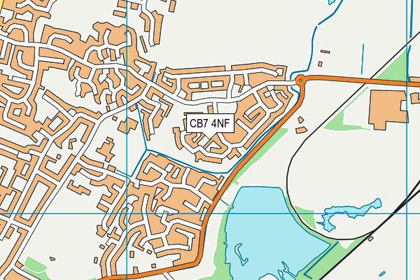 CB7 4NF map - OS VectorMap District (Ordnance Survey)