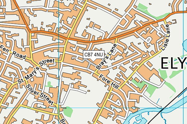 CB7 4NU map - OS VectorMap District (Ordnance Survey)