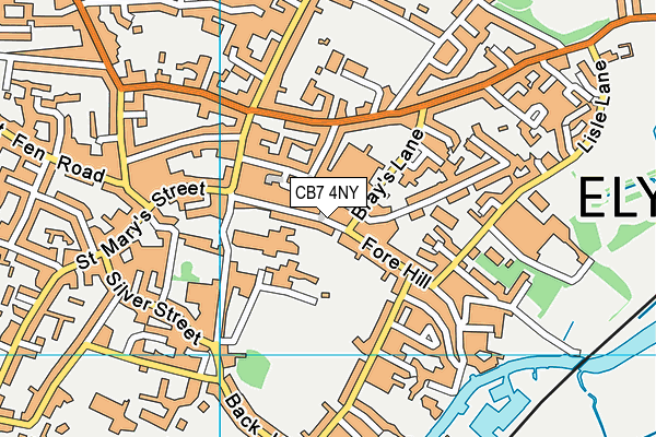 CB7 4NY map - OS VectorMap District (Ordnance Survey)