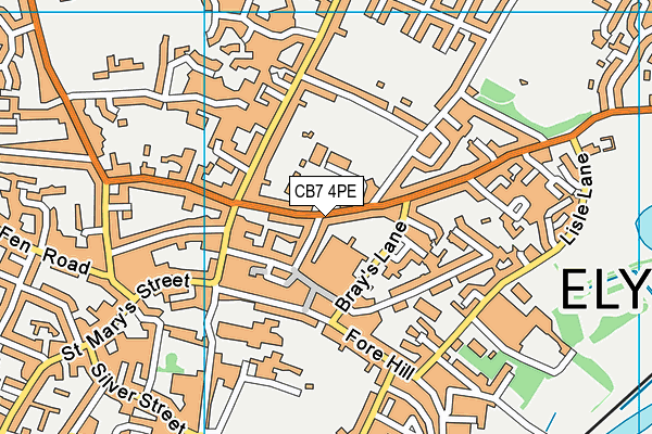 CB7 4PE map - OS VectorMap District (Ordnance Survey)
