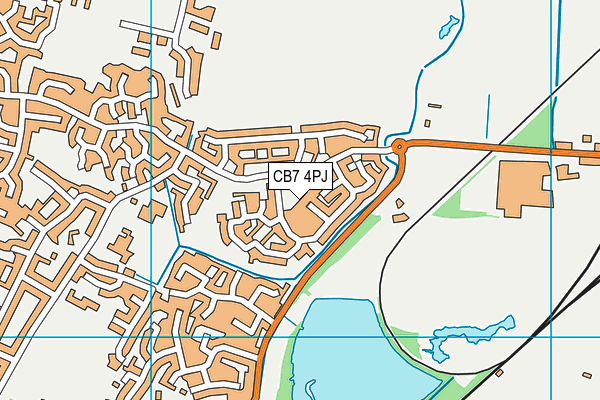 CB7 4PJ map - OS VectorMap District (Ordnance Survey)