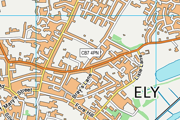 CB7 4PN map - OS VectorMap District (Ordnance Survey)