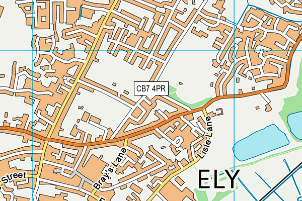 CB7 4PR map - OS VectorMap District (Ordnance Survey)