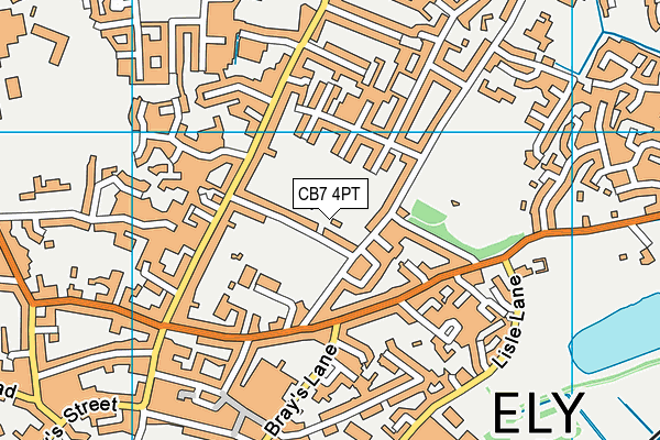 CB7 4PT map - OS VectorMap District (Ordnance Survey)