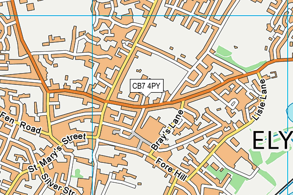 CB7 4PY map - OS VectorMap District (Ordnance Survey)