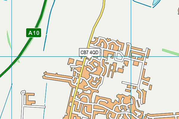 CB7 4QD map - OS VectorMap District (Ordnance Survey)