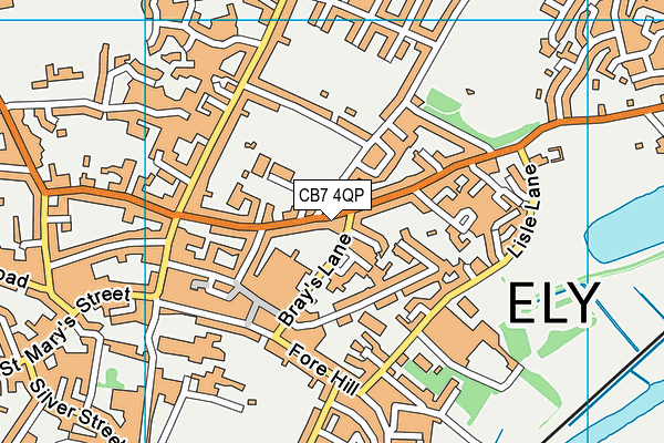 CB7 4QP map - OS VectorMap District (Ordnance Survey)