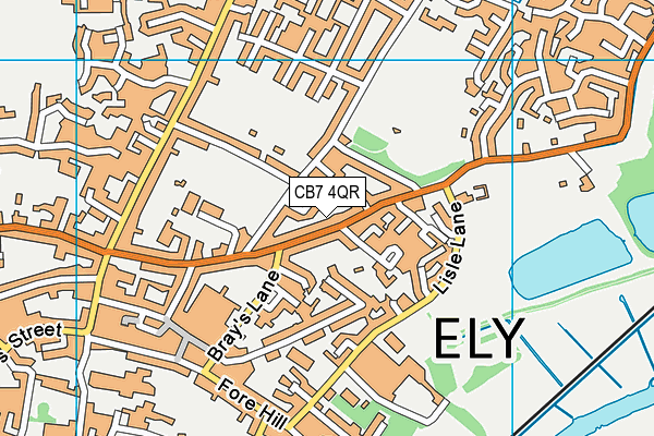 CB7 4QR map - OS VectorMap District (Ordnance Survey)