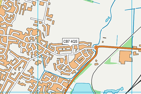 CB7 4QS map - OS VectorMap District (Ordnance Survey)