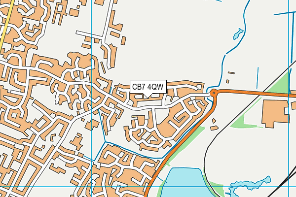 CB7 4QW map - OS VectorMap District (Ordnance Survey)