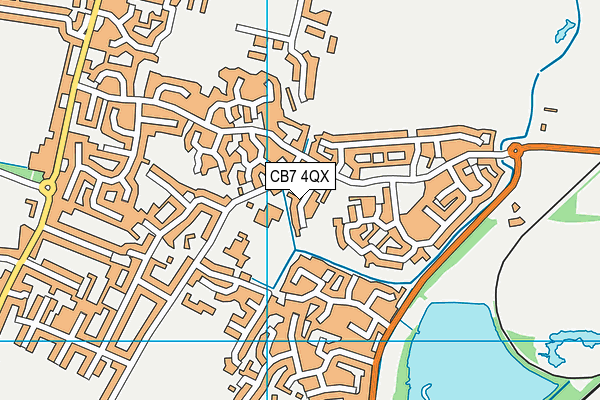 CB7 4QX map - OS VectorMap District (Ordnance Survey)