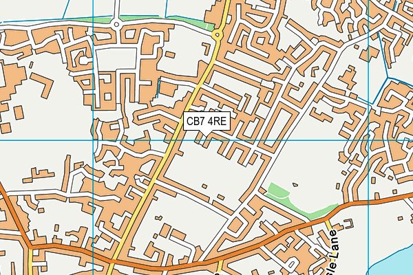 CB7 4RE map - OS VectorMap District (Ordnance Survey)