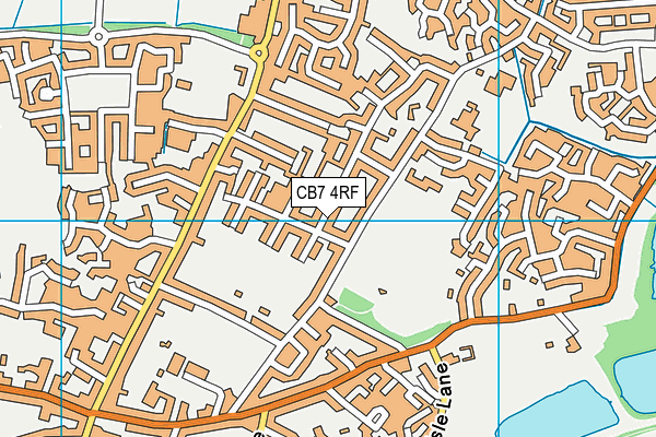 CB7 4RF map - OS VectorMap District (Ordnance Survey)