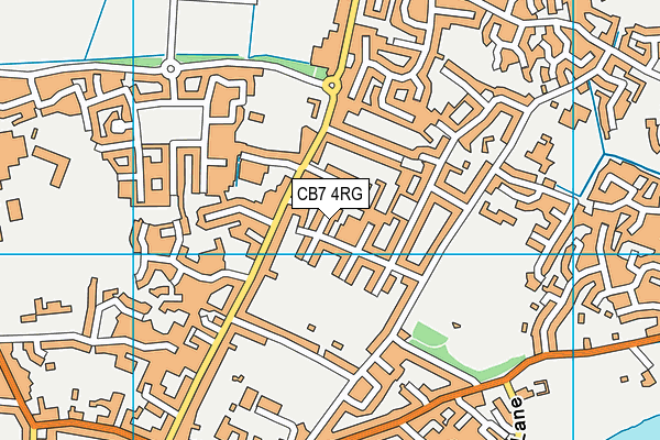 CB7 4RG map - OS VectorMap District (Ordnance Survey)
