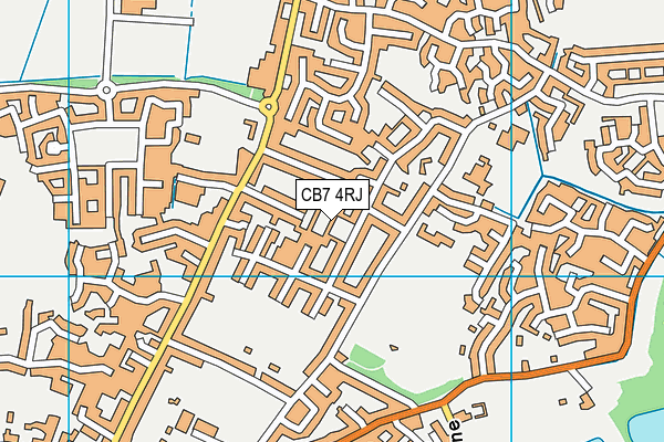 CB7 4RJ map - OS VectorMap District (Ordnance Survey)
