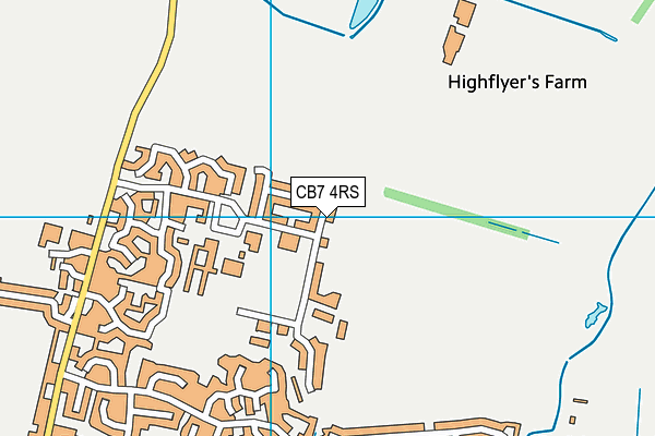 CB7 4RS map - OS VectorMap District (Ordnance Survey)