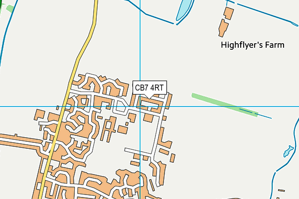 CB7 4RT map - OS VectorMap District (Ordnance Survey)