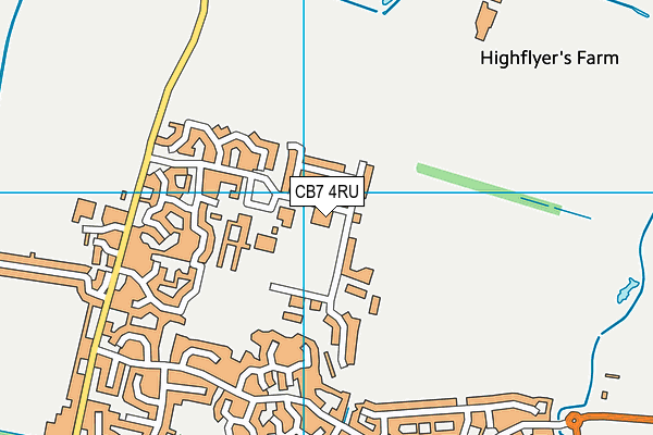 CB7 4RU map - OS VectorMap District (Ordnance Survey)