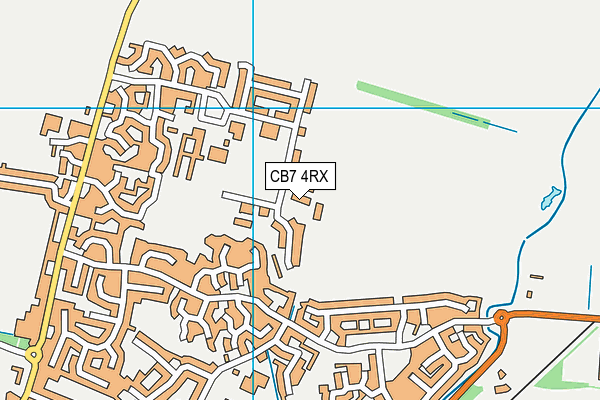 CB7 4RX map - OS VectorMap District (Ordnance Survey)