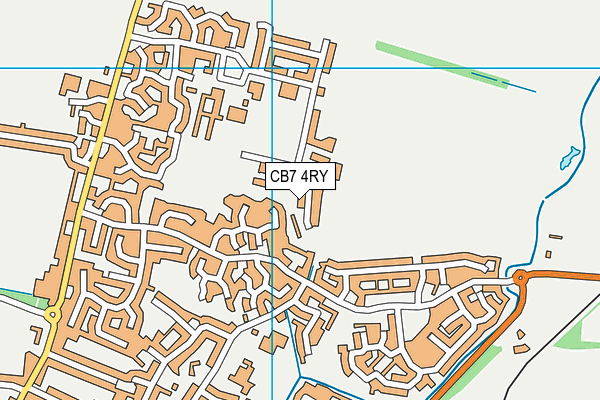 CB7 4RY map - OS VectorMap District (Ordnance Survey)