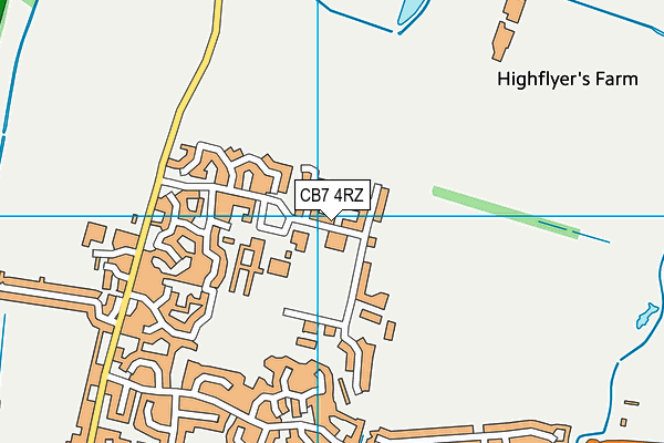 CB7 4RZ map - OS VectorMap District (Ordnance Survey)