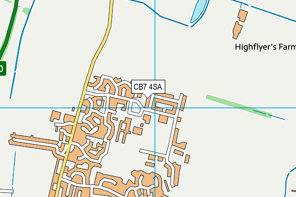 CB7 4SA map - OS VectorMap District (Ordnance Survey)
