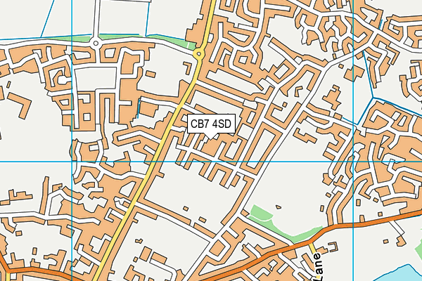 CB7 4SD map - OS VectorMap District (Ordnance Survey)