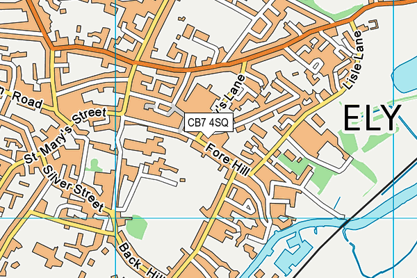 CB7 4SQ map - OS VectorMap District (Ordnance Survey)