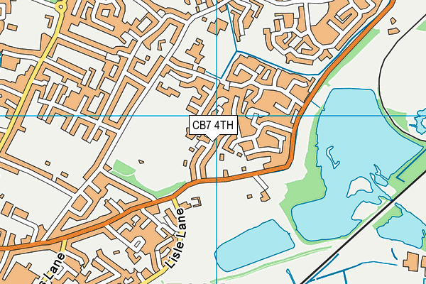 CB7 4TH map - OS VectorMap District (Ordnance Survey)