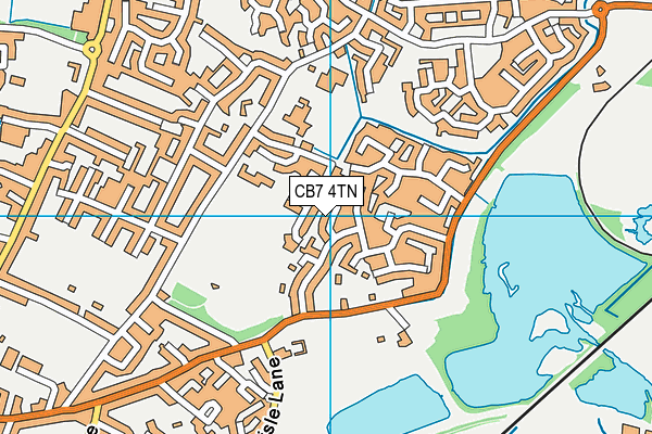 CB7 4TN map - OS VectorMap District (Ordnance Survey)
