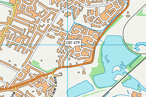 CB7 4TP map - OS VectorMap District (Ordnance Survey)