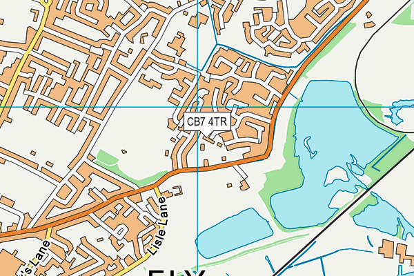 CB7 4TR map - OS VectorMap District (Ordnance Survey)