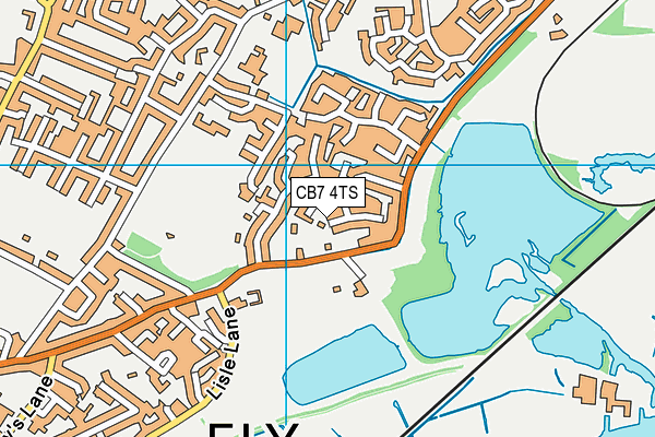 CB7 4TS map - OS VectorMap District (Ordnance Survey)