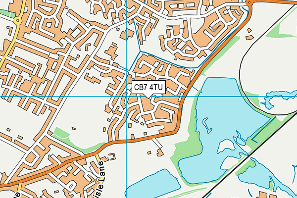 CB7 4TU map - OS VectorMap District (Ordnance Survey)