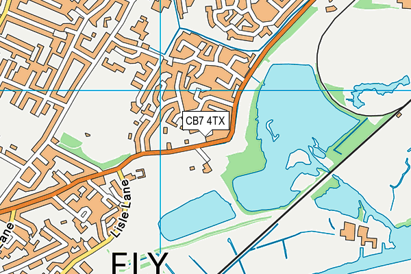 CB7 4TX map - OS VectorMap District (Ordnance Survey)