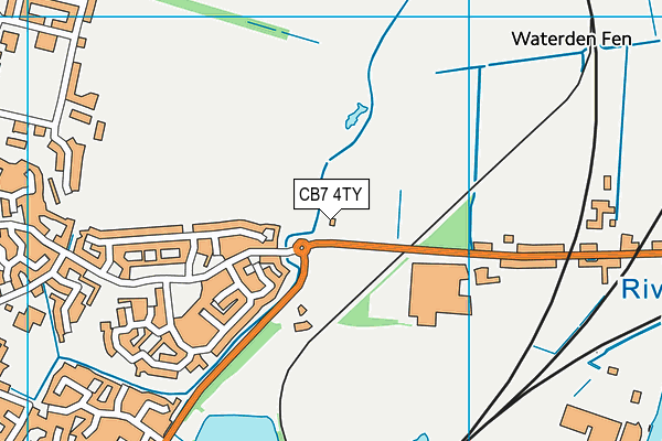 CB7 4TY map - OS VectorMap District (Ordnance Survey)