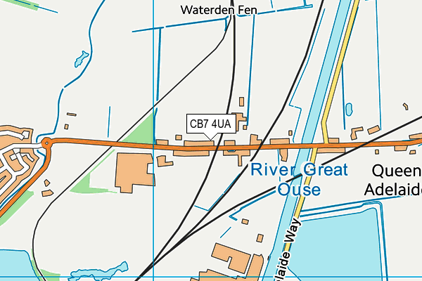 CB7 4UA map - OS VectorMap District (Ordnance Survey)