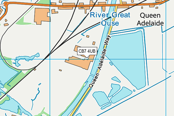 CB7 4UB map - OS VectorMap District (Ordnance Survey)