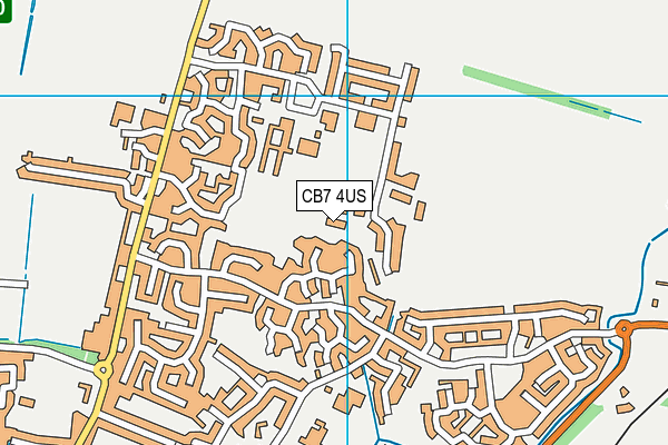 CB7 4US map - OS VectorMap District (Ordnance Survey)