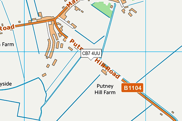 CB7 4UU map - OS VectorMap District (Ordnance Survey)