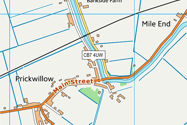 CB7 4UW map - OS VectorMap District (Ordnance Survey)