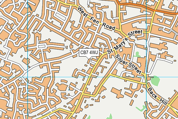 CB7 4WJ map - OS VectorMap District (Ordnance Survey)