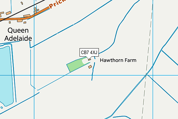 CB7 4XJ map - OS VectorMap District (Ordnance Survey)