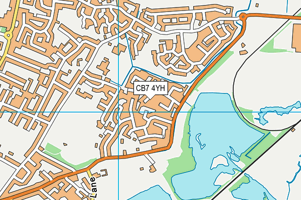 CB7 4YH map - OS VectorMap District (Ordnance Survey)